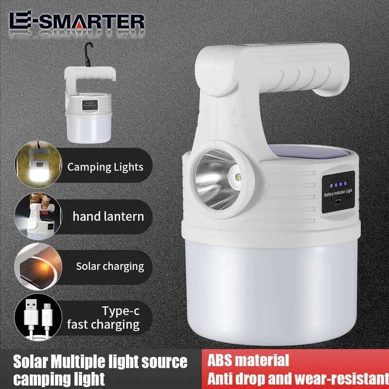 Powerful Rechargeable Camping Light LED Solar Lamp Bulbs Outdoor Emergency Portable Fishing Lanterns with Flashlight S260302