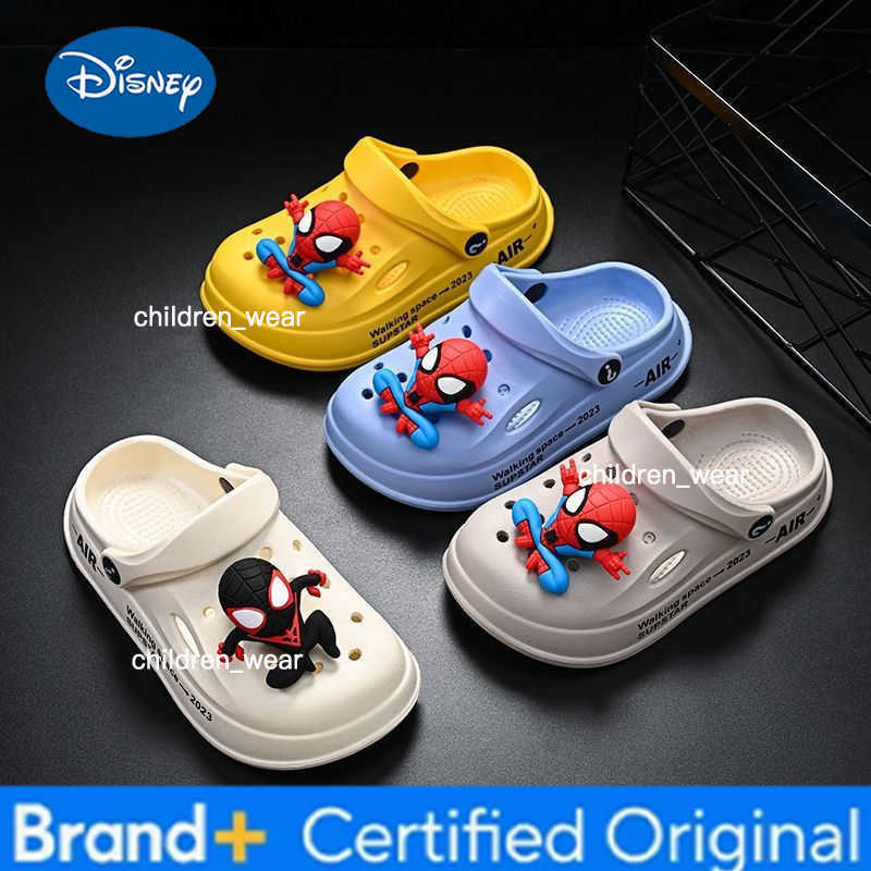 Disney Marvel Spider Man Childrens Cave Shoes Boys Anti Slip Soft Sole Kids Beach Sandals For Home And Outdoor Shoes Size 24-45 H260303