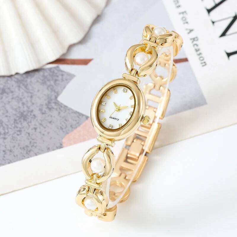 Oval Pearl Bracelet Quartz Fashion Versatile Temperament Niche Casual Women's Watch XJ260303