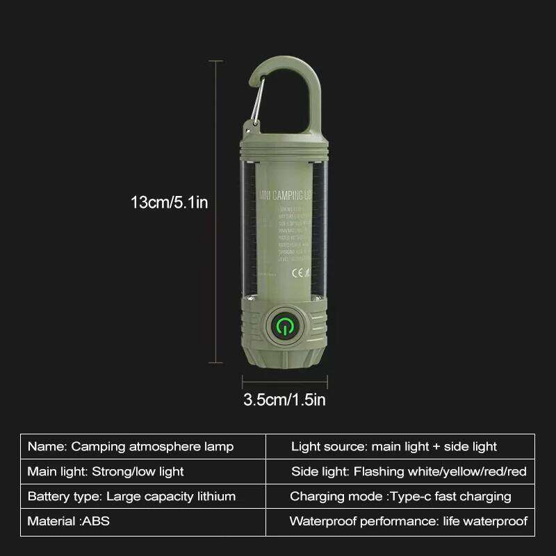 Multi Functional Camping Outdoor LED Riding light Rechargeable Flashlight Night Waterproof Travel Light S260302