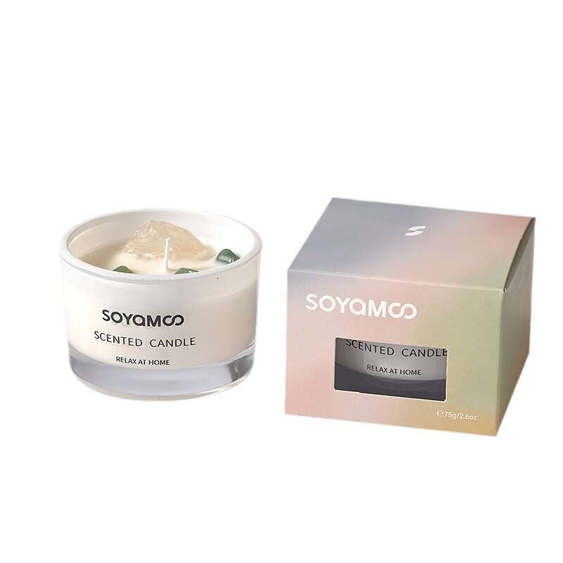 Crystal Aromatherapy Home Bedroom Living Room Long-lasting Soy Wax Safe and Harmless Fragrance Candle W260303
