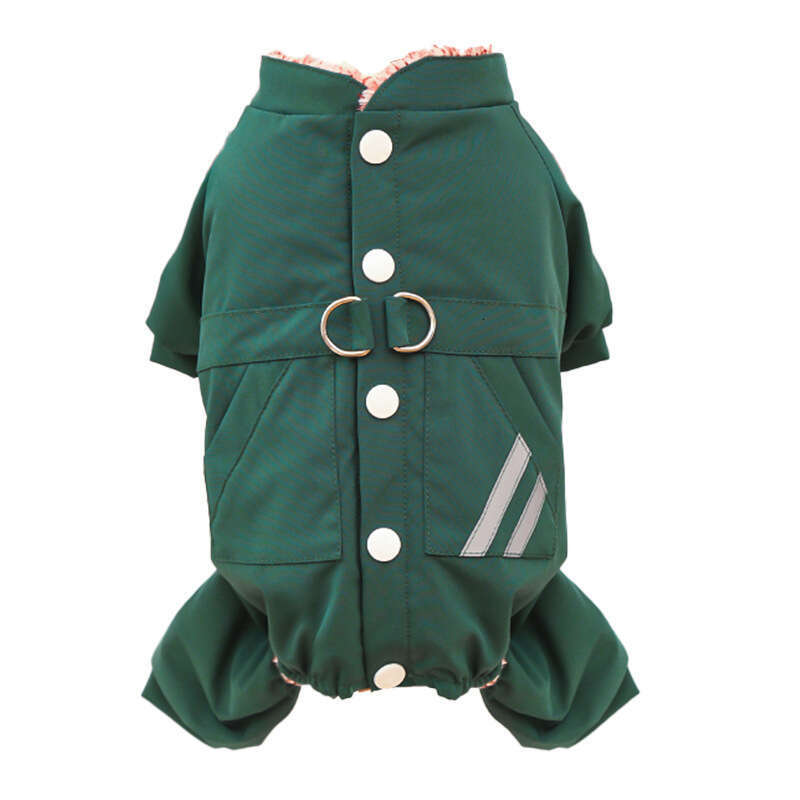 Famous brand Autumn Winter Thickened Fleece Warm Outdoor Four Legged Cotton Jacket Waterproof Pet Dog Cat Clothing Accessories pupakaIK