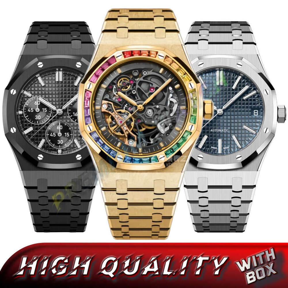 Audemare Pegeut AAA Watch Luxury Mens Designer Audermars Pidguet Skeleton Wristwatch Man Watch Women Watch High Quality Quartz Automatic Vintage Watch Box 38e
