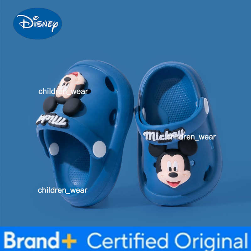 Disney KidsCasual Shoes Sandals EVA Beach Mickey Mouse shoes Summer Shoes For Children Anti-slip Blue Pink Shoes Size 28-39 H260303