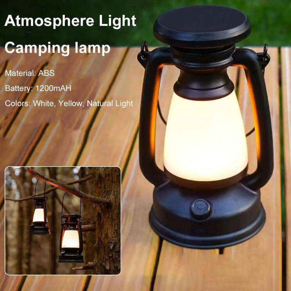 USB Rechargeable Camping Retro Horse Led Desk Lamp Decoration Atmosphere Light Outdoor With Solar Charging S260302