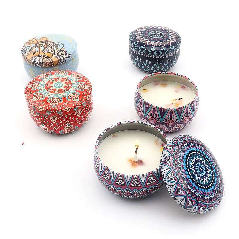 Retro Style Canned Soy Wax Candles for Daily Use Wedding and Birthday Gifts Home Decoration W260303