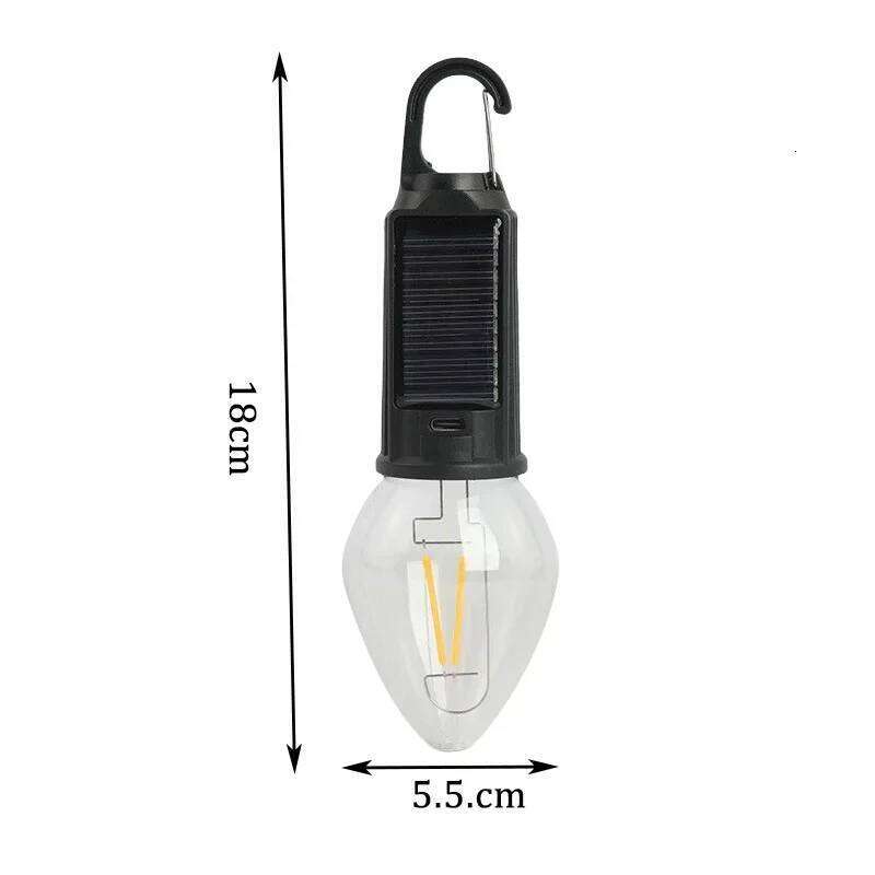 Adjustable Brightness Solar Camping Light Handheld Dual Power USB Rechargeable Lantern for Outdoor Emergencies Tents Boats S260302