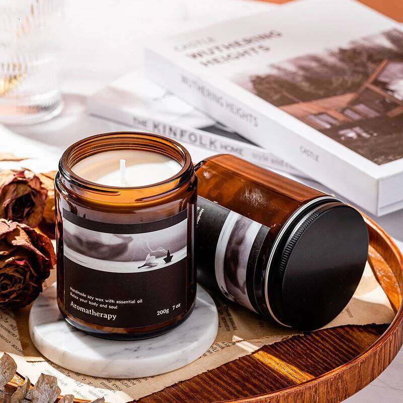 7oz Candles for Home, 45 Hours Burn Time Natural Soy Wax Scented Candles, Aromatherapy Jar Candle Christmas Gift W260303