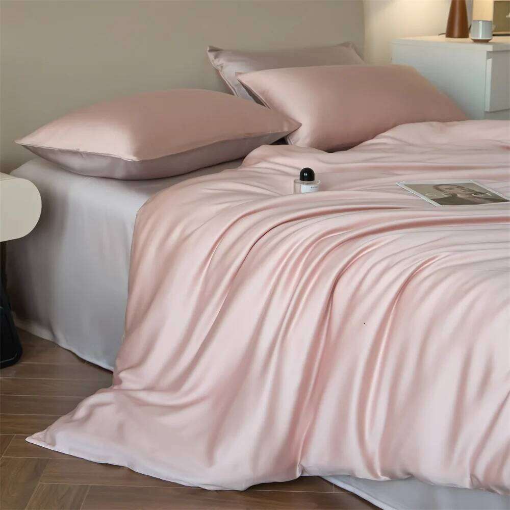 100% Pure Bedding Sets High End Duvet Smooth Soft Quilt Cover Silky Sheet Natural Silk Bed Set Pillowcase W260302