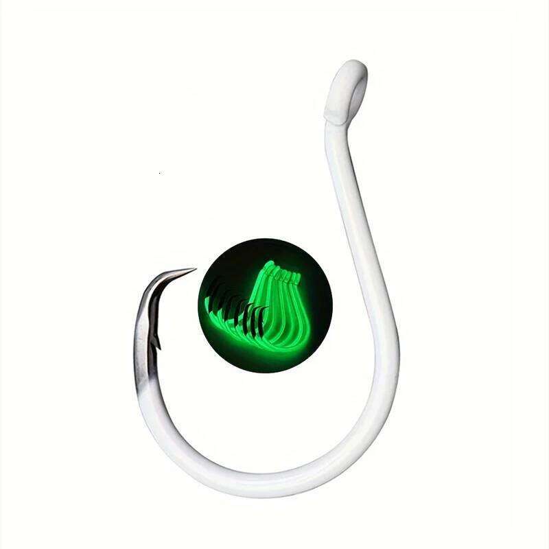 ZYZ Luminous Circle White 6/0#~10/0# BKK Hook Saltwater Freshwater for Tuna, Catfish, Bass Fishing Hooks Z260228