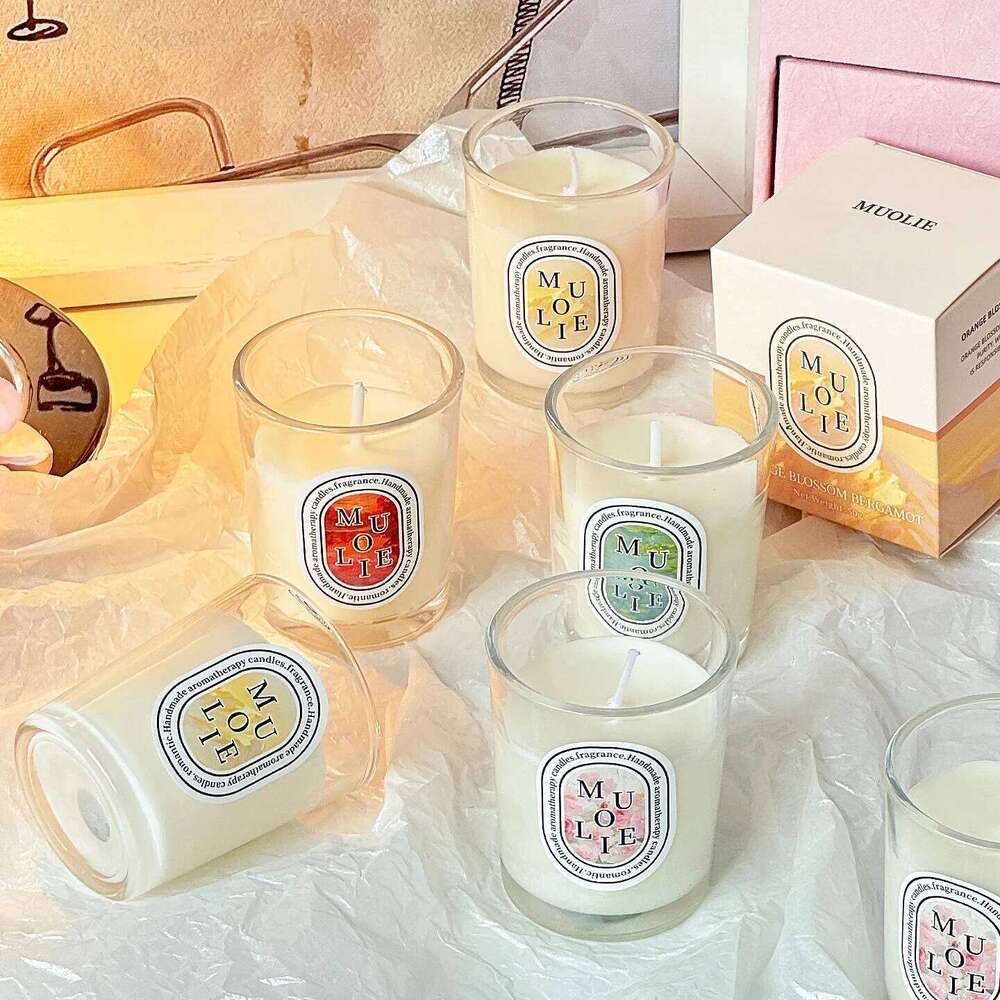 Luxury Scented Candles for Home Decoration Ornaments Soy Wax Jar Aromatherapy Candle Minimalist Design W260303