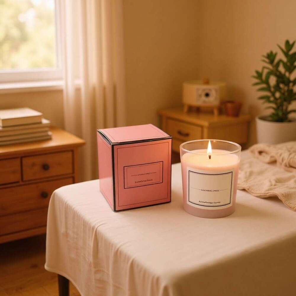 Cross-Border American Scented Glass Cup Soy Wax Creative Fragrance Candle Holiday Gift Custom Processing W260303