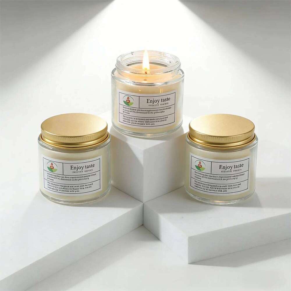 1pc Small Cup Transparent Glass Aromatherapy Candle Niche Fragrance Romantic Ins Party Home Decor W260303