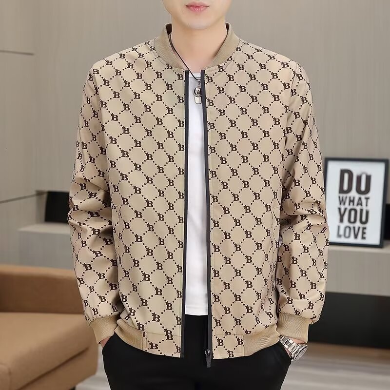 2026 Luxury Brand Designer Clothing Men's Spring And Autumn Jacket New Stand Collar Jacket Trendy Slim Fit Youth Thin Men's Baseball Collar 