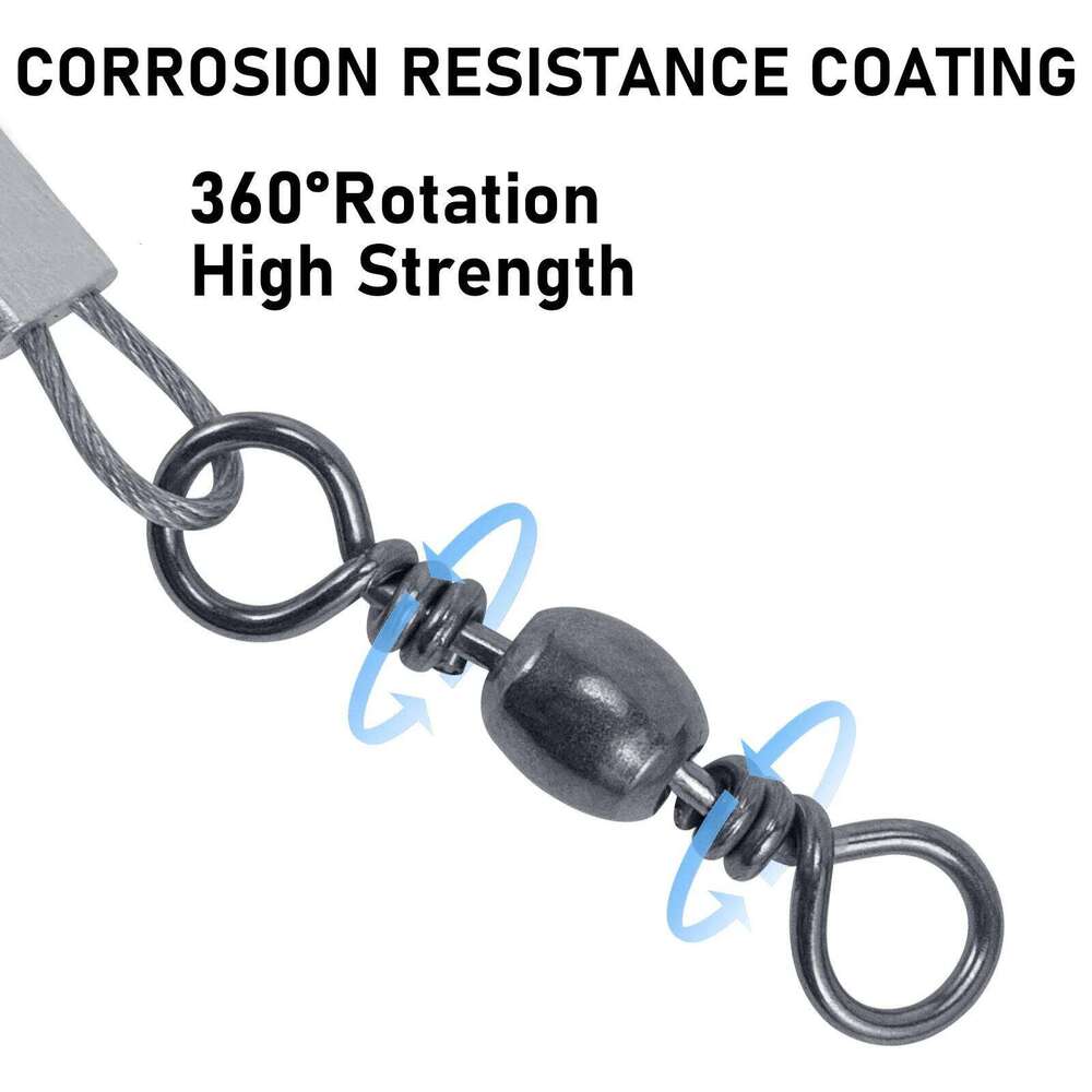 5pcs Rigs Octopus Circle Hooks with Stainless Steel Wire Leaders Catfish Hook Surf Fishing Rig Bass Z260228