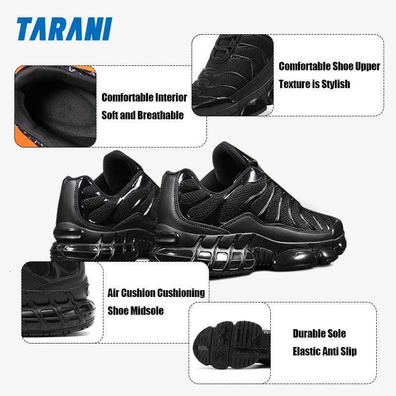Mens Cushion Sports Shoes Lightweight Breathable Running Shoes Gym Workout Training Walking Comfortable Shock Absorption K260303