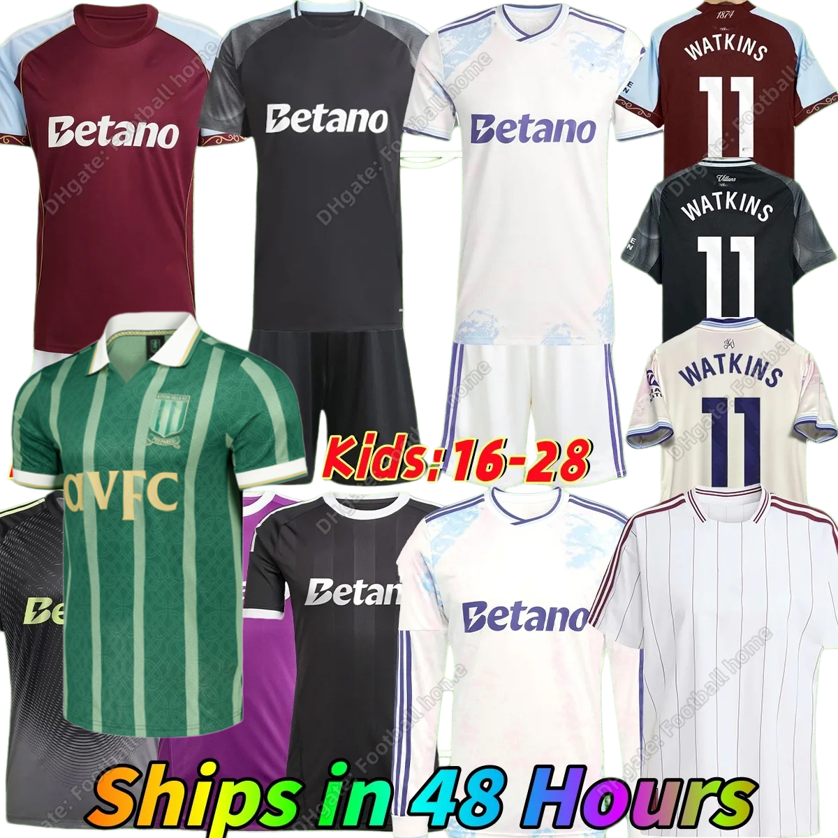 2025 2026 Aston S-4XL villa WATKINS BAILEY MALEN soccer jersey home away third GK McGINN ONANA KONSA MARTINEZ Men kids kit football shirt set Mens top TIELEMANS rogers6