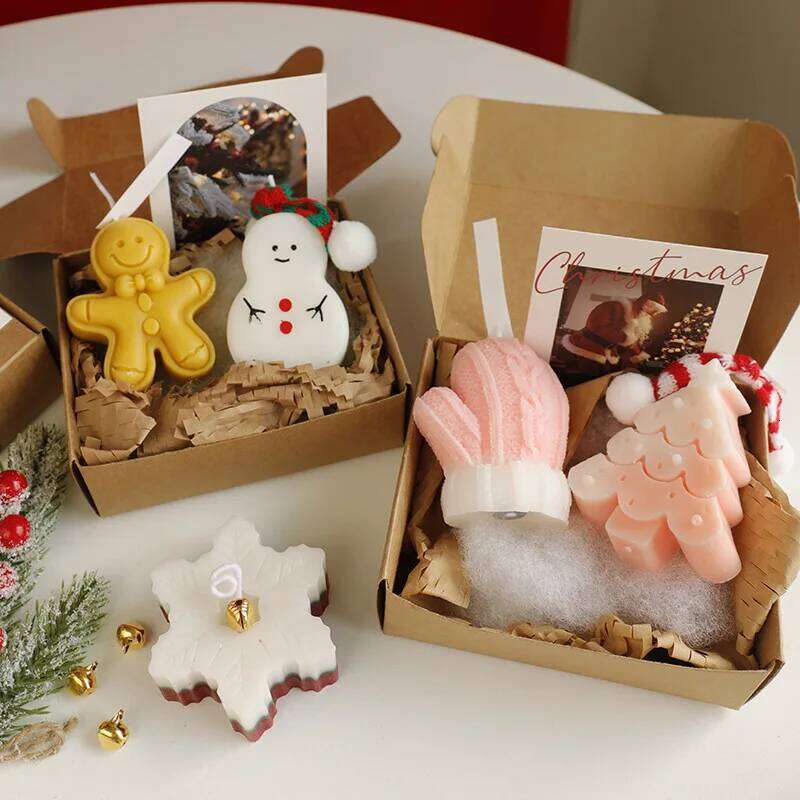 Tree Scented Decorative Set Holiday Candle Festive For Christmas Decor Home Decoration Gift Giving W260303