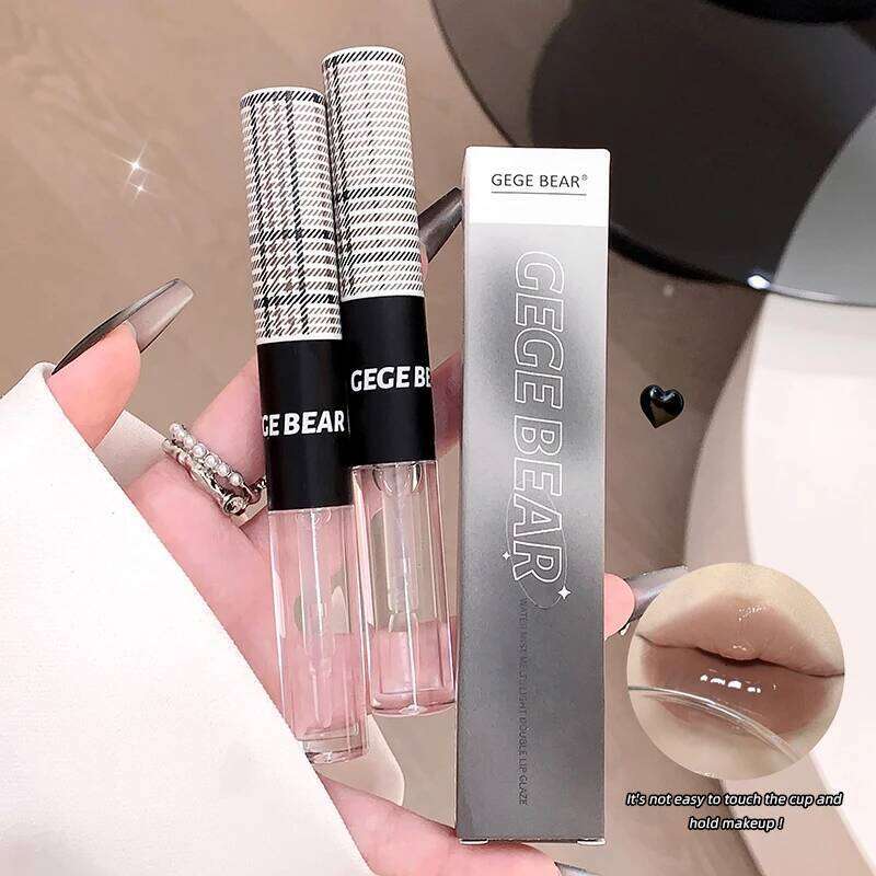 Gege bear double headed gloss matte powder mist raincoat lipstick overlay lip and cheek dual-use H260302