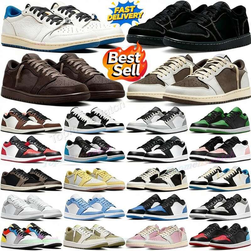 free shipping travi designer lows basketball shoes women mens trainers Low Fragment Reverse Mocha Black Phantom Velvet Brown travisscot travis 1 sports sneakers