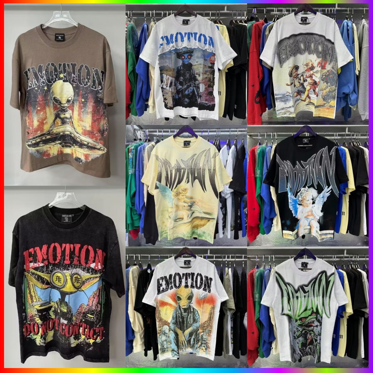 mixed emotions shirt men rhinestone designer t shirt y2k shirt graphic tee summer loose fit shirts campus fashion shirt casual shirts hip hop tees MIXED EMOTION s-xl