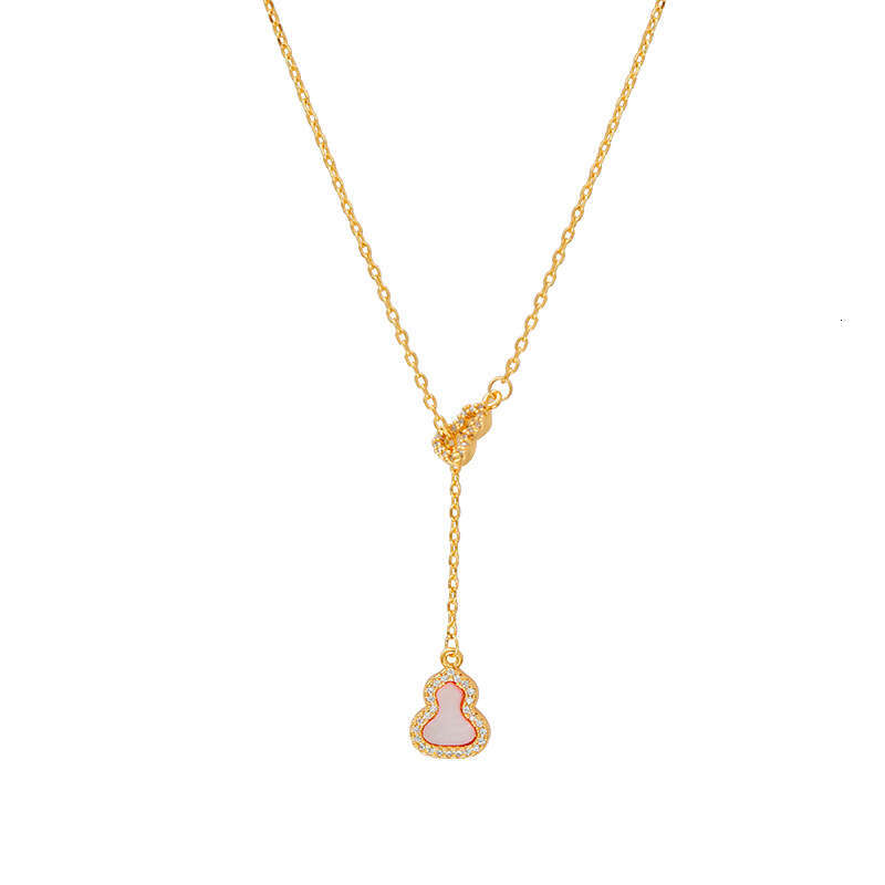 Mother-of-pearl Gourd Pendant For Women Fashionable Light Luxury Clavicle Chain