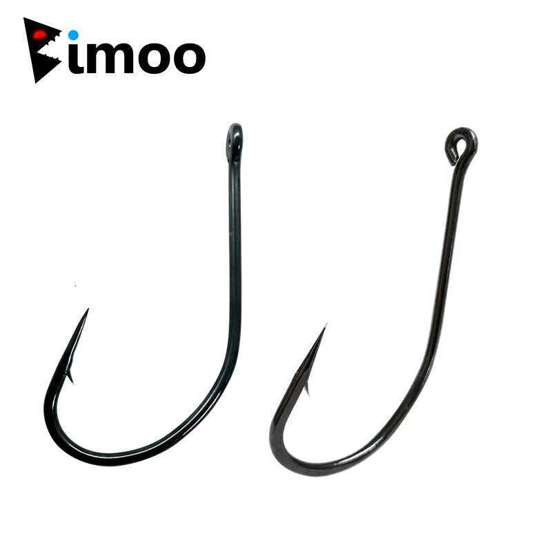 Bimoo Multiple Sizes High Carbon Steel Catfish Hook Saltwater Bait Barbed Carp Fishing Needles Jig Hooks Black Nickel 50/25PCS Z260228