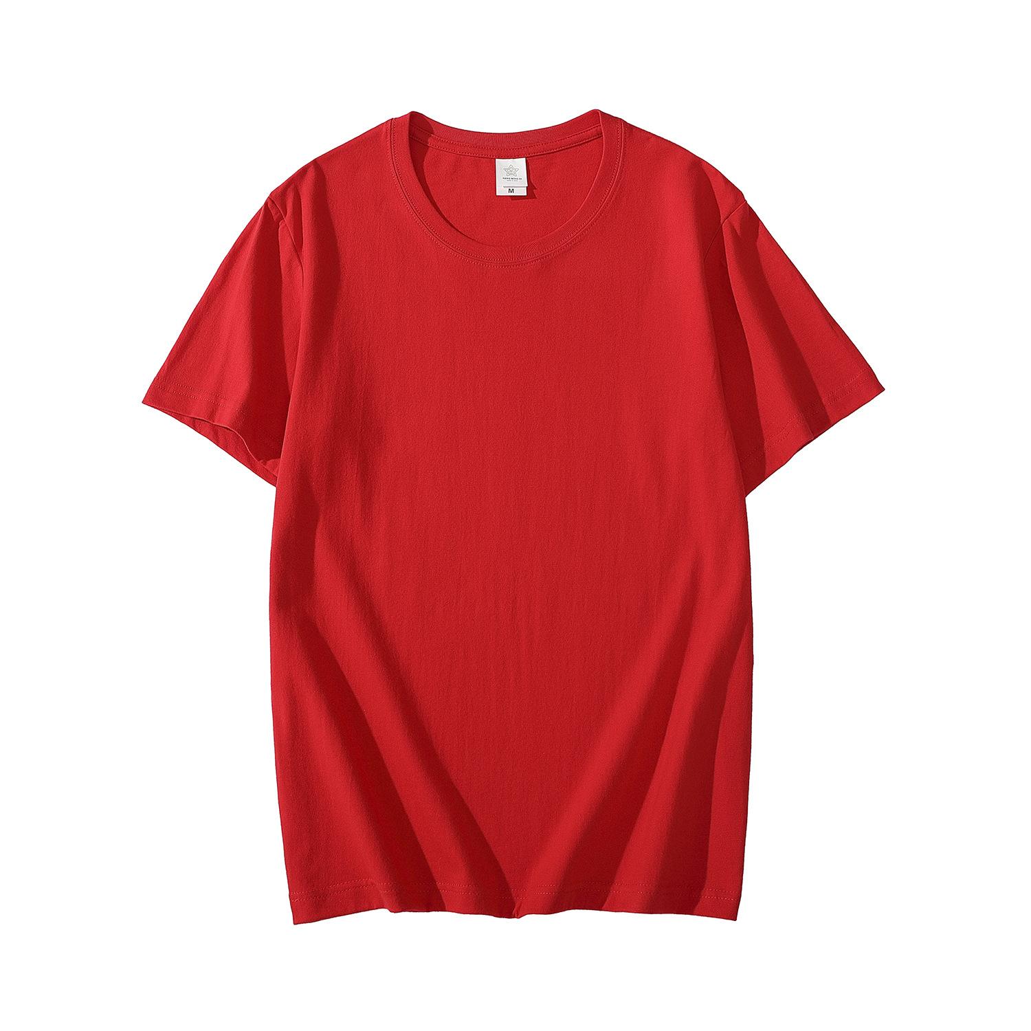 Custom Logo Combed Cotton Crewneck T-Shirt, Oversized Available, Personalized Uniform/Advertising Tee, Single Piece Customization Supported