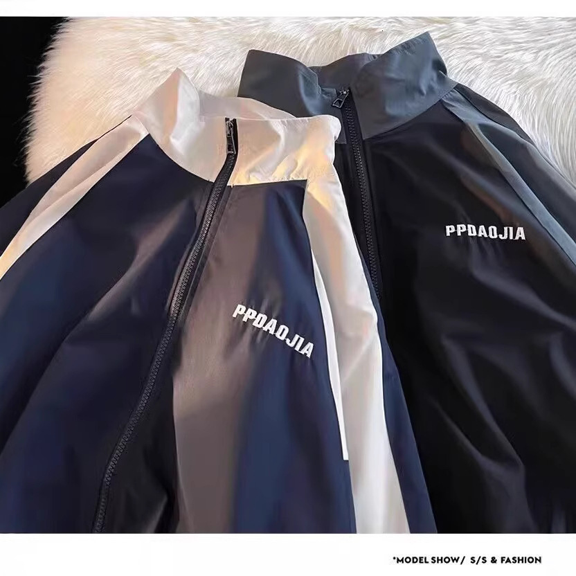 Jpnesestyle Retro Stndcollr Jcket For Men Utumn Designer Jacket Colorblocking Trendy Brnd Clothing Sports Csul Jcket