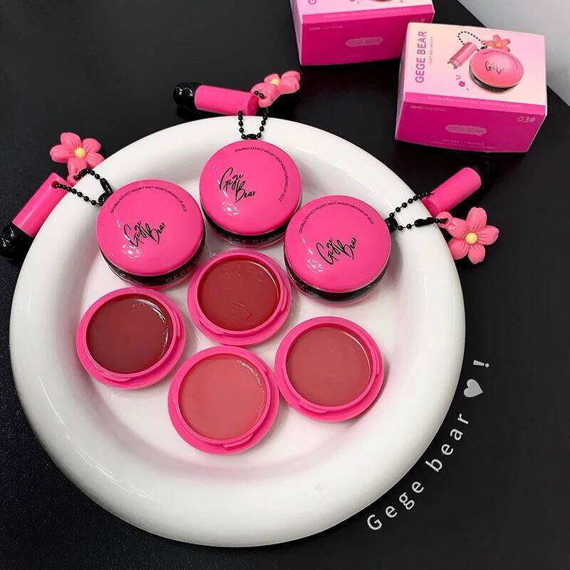 Gege Bear Dual Effect Velvet Matte & Glossy Pendant Glaze, Hydrating Moisture, Perfect for Layering, Brightening Lip Color H260302