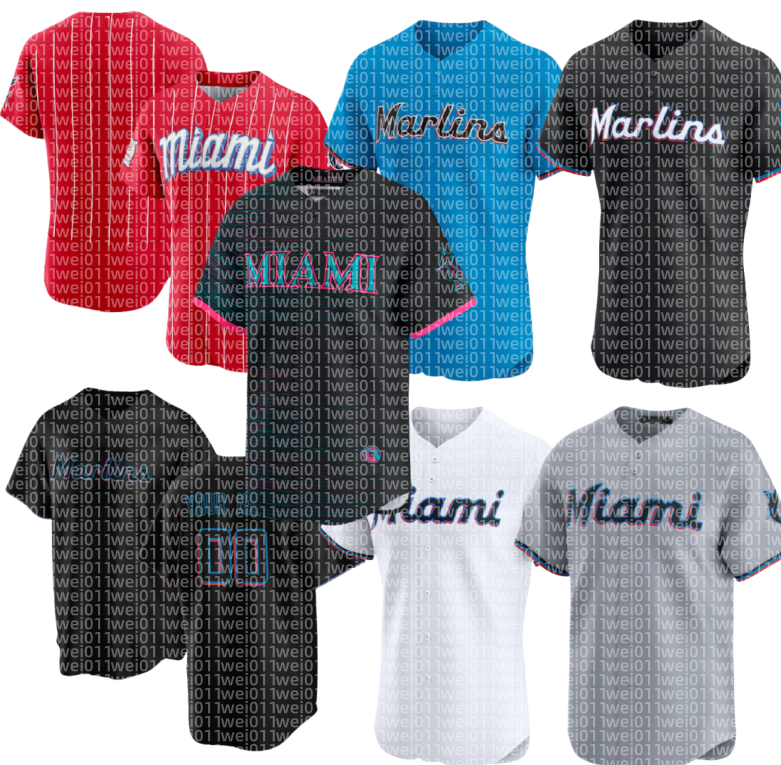 Marlins Baseball Jersey Kyle Stowers Sandy Alcantara Otto Lopez Connor Norby Eury Perez Xavier Edwards Jakob Marsee Agustin Ramirez Christopher Morel Owen Caissie