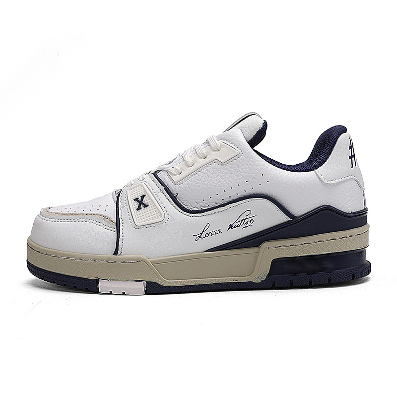 Designer shoes hot free shipping New trendy light luxury fashionable classic versatile casual couple sneakers white blue