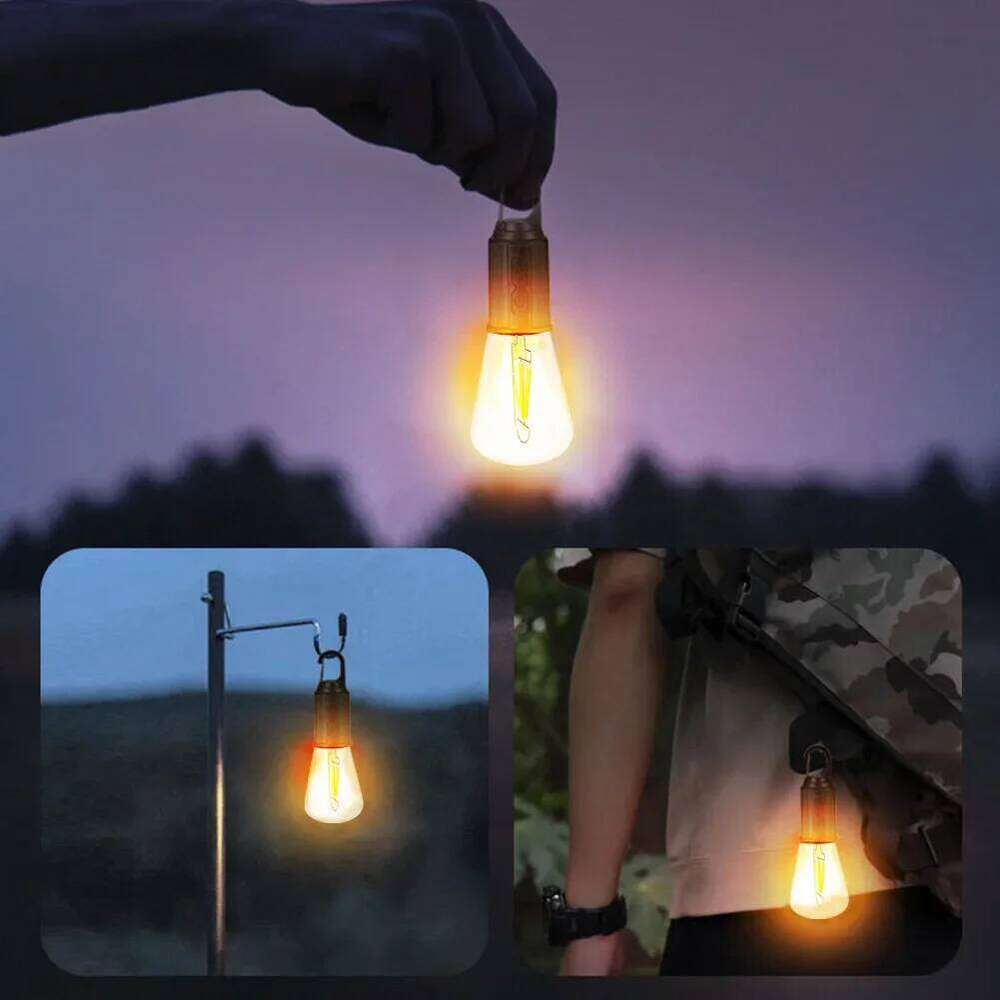 LED Lamp with Portable Camping 600mAh Mini Hook Emergency Light Type C Charging Waterproof for Hiking Fishing S260302