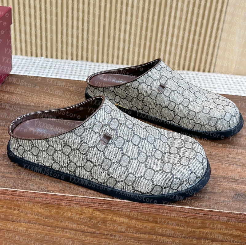 Designer Sandals Suede Mules Slipper Flat Comfort Clog Canvas Slides Leather Platform Mule House Winter Men Women Size 35-45