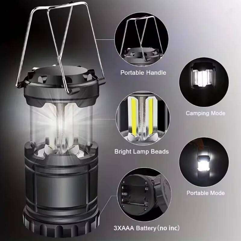 1/2/4PCS Camp Lamp Camping Tent Portable Multifunctional Emergency Light Battery Outdoor Pony Lantern S260302