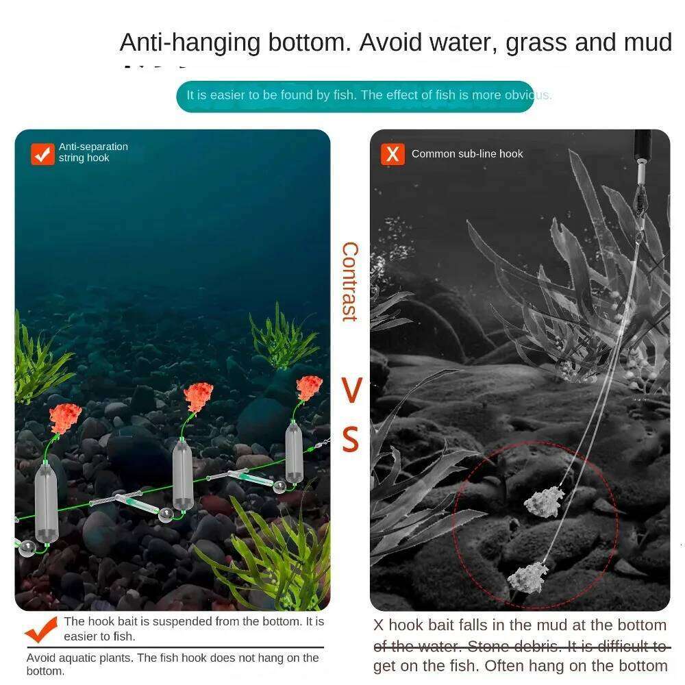 1pc 3 Hooks Hair barb Iseni hook Hook Ready-to-Use Size4#-11# Carp Rigs Fishing Lure Z260228