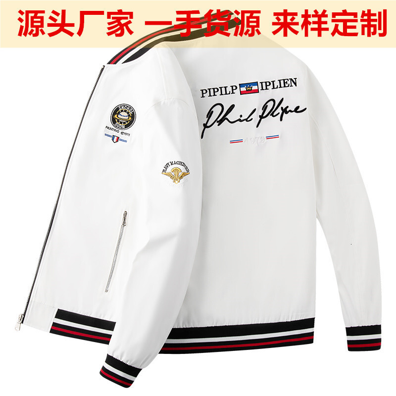 2026 Luxury Brand Designer Clothing European Style Trendy Baseball Collar Jacket 2022 Spring/Autumn New Embroidered Slim-Fit Trendy Men's Flight 
