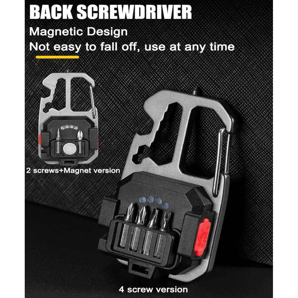 LED Portable Keychain Flashlight Outdoor Camping COB Work Light Emergency Lighting With Window Hammer Bottle Opener Lamp S260302