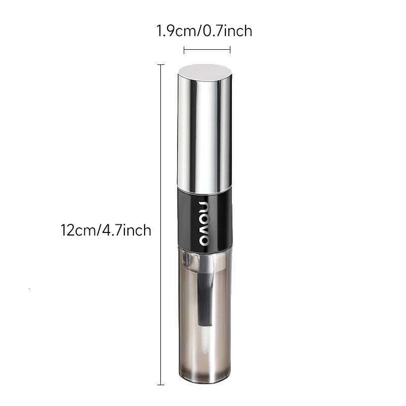 2 In 1 Dual Ended Moisturizing Lip Gloss,Waterproof Proof Lipstick Sealer,Matte & Mirror,Long Lasting,Non-Stick Cup H260302