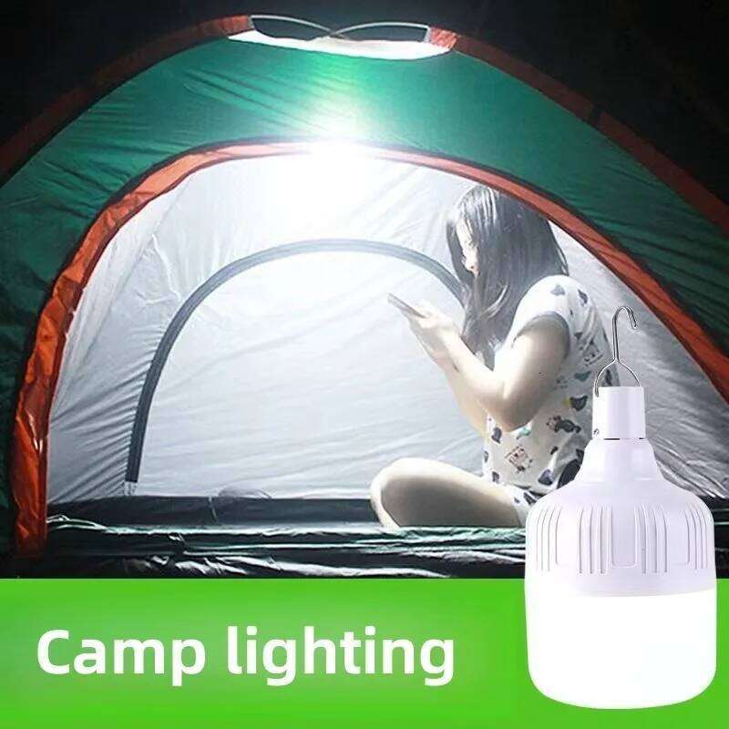 1-8pcs Rechargeable LED Indoor Outdoor Emergency Hookup Portable with Battery Flashing Lights Barbecue Tent Camping Light S260302