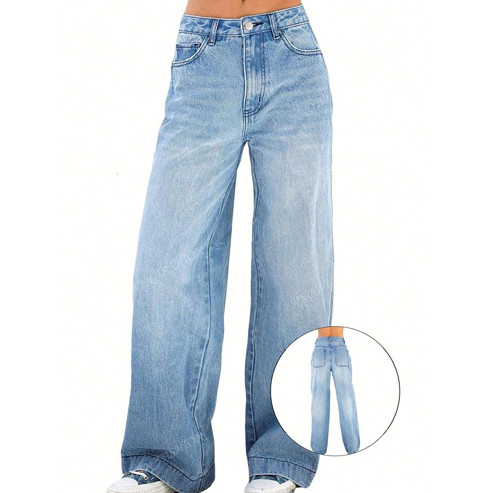 Designer Pnts Europen Nd Americn Foreign Americn Retro Jens New Wide-leg Loose Stright Long Pnts Trendy