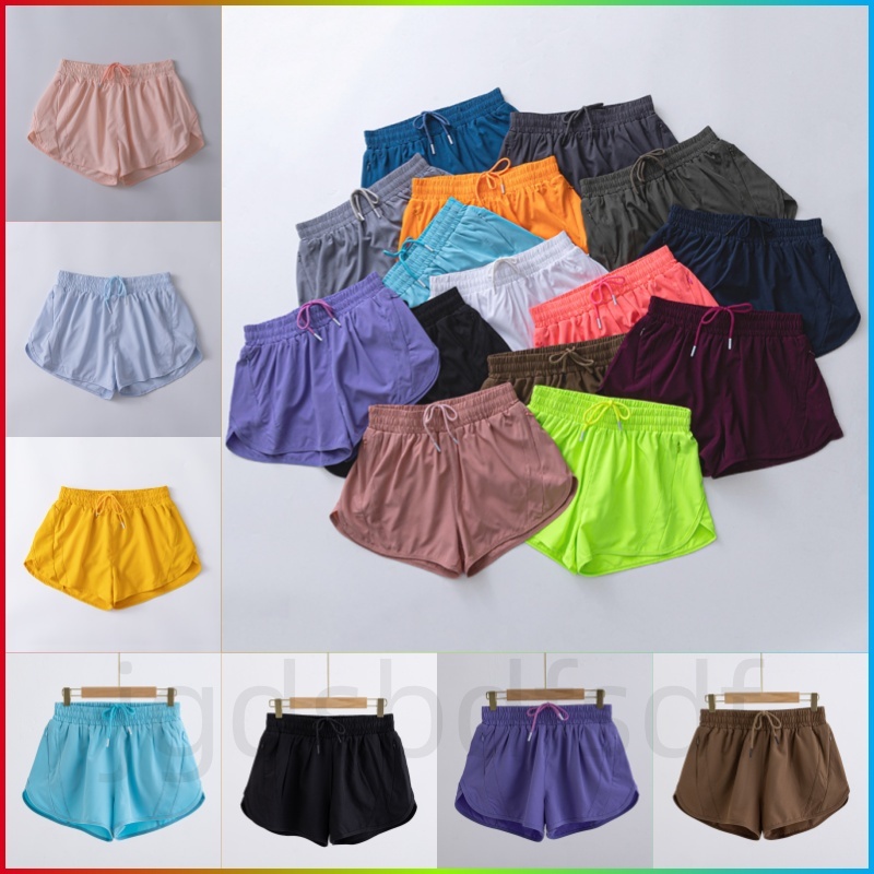 Women's Yoga Clothes Designer Waist Shorts Sports Fitness Wear Girls Running Elastic Adult Anti-slip Multi-color
