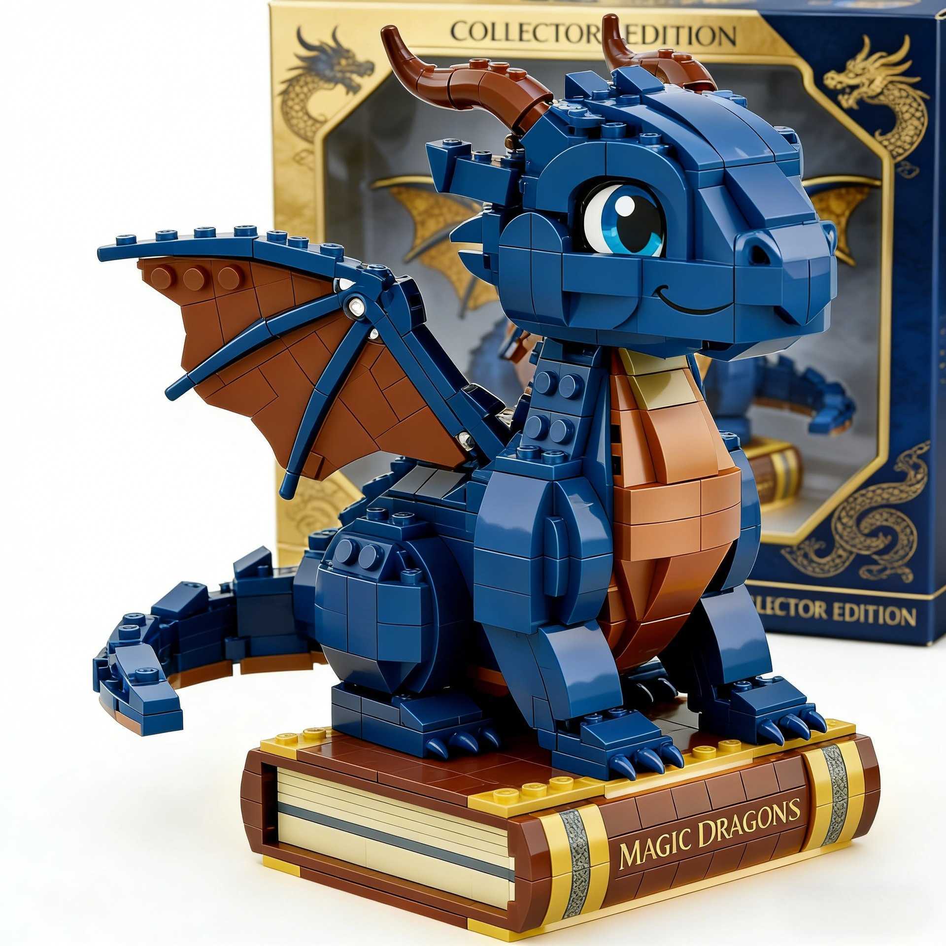 The new Little Blue Dragon is compatible bricks and is a creative trendy toy for building and assembling T260303