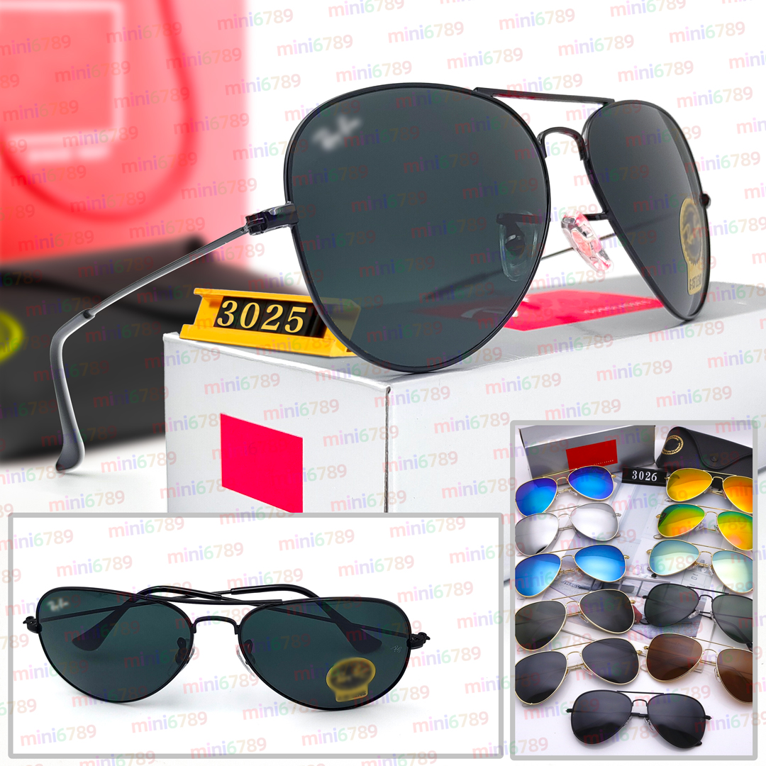Designer Aviators Sunglasses Top RB 3025 Sun glasses Retro Metal Frame G15 Glass Lens 3548 Hexagonal Club Master 3016 Wayfareres 2140 Eyeglasses Justin 4165 glasses