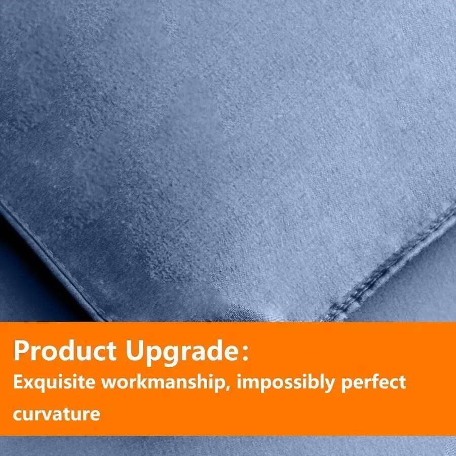 Slate Blue Full Size Comforter Set - 7 Pieces Bed in a Bag Bedding with All Season Soft Quilted Warm Fluffy Reversible Includes W260302