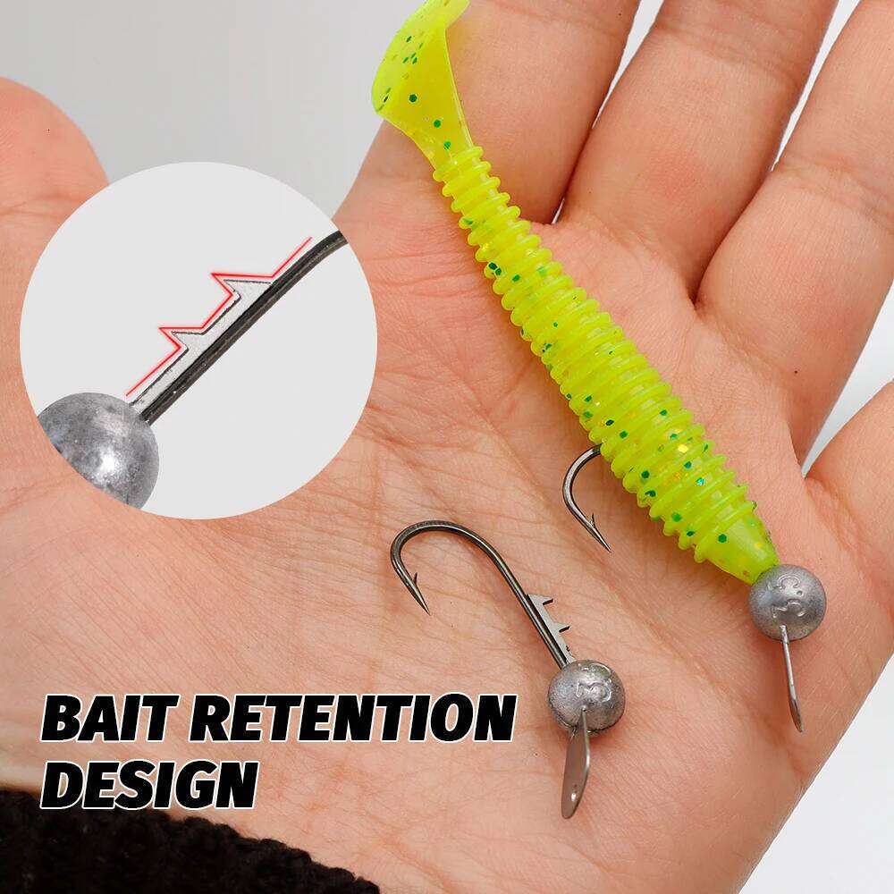 2025 NEW Design Jig Head Hook With Metal Lip 3.5g/5g/7g/10g 10pcs/pack Enhanced Bait Action for Bass And Soft Worm Fishing Z260228