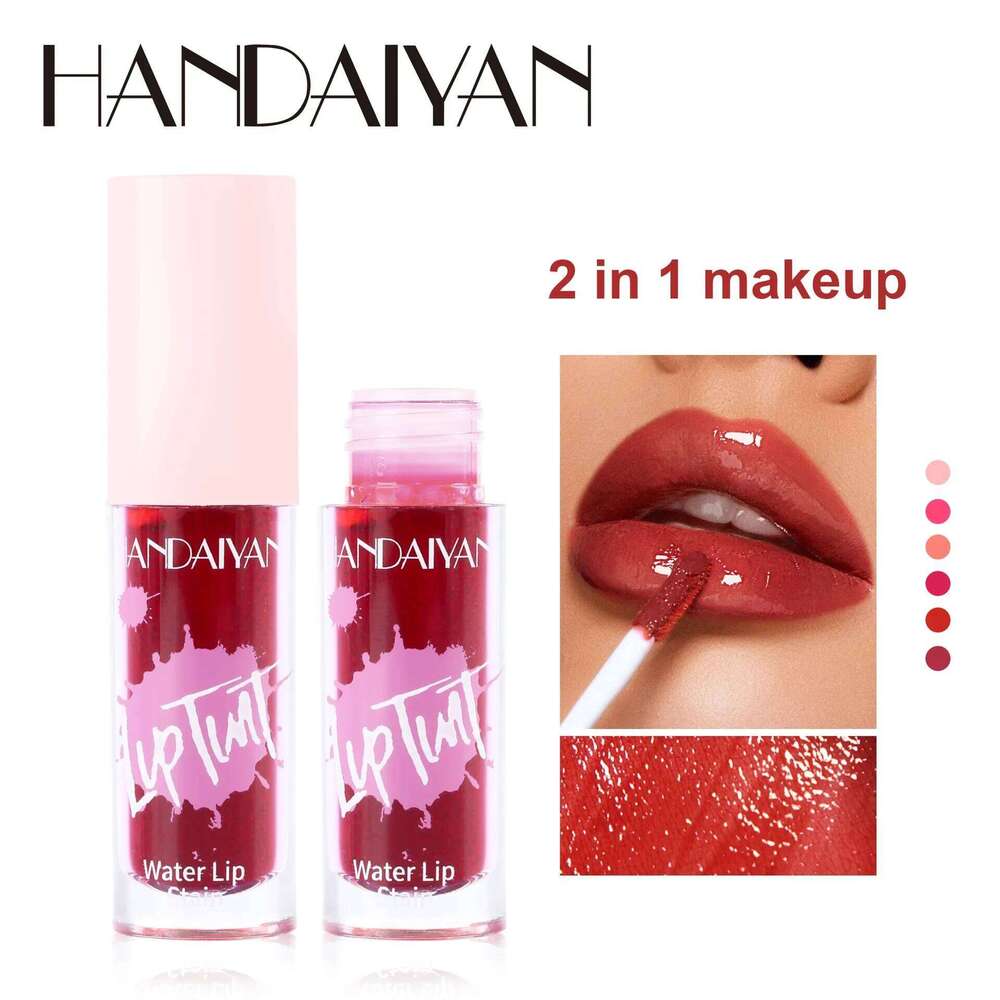 Fruit Juice Tint Non-stick Cup Liquid Lipstick and Blush 2 In1 Waterproof Long Lasting Water Lip Stain Lips&cheek Makeup 1pc H260302