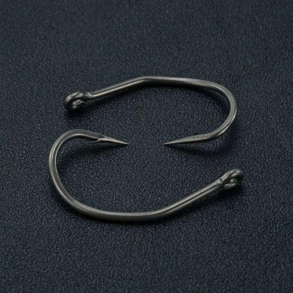 Hirisi 50Pcs Fish Hook PTFE Coated Barbed Fishing Hooks Terminal Tackle 8023 Z260228