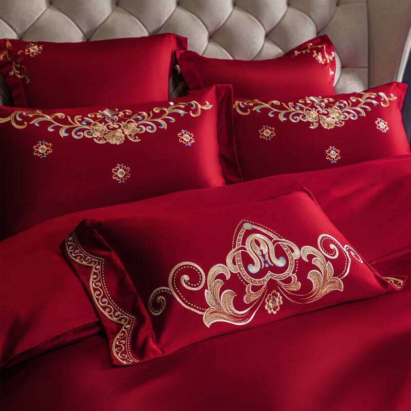 Customizable Class A room pure long-staple cotton wedding four-piece set W260302