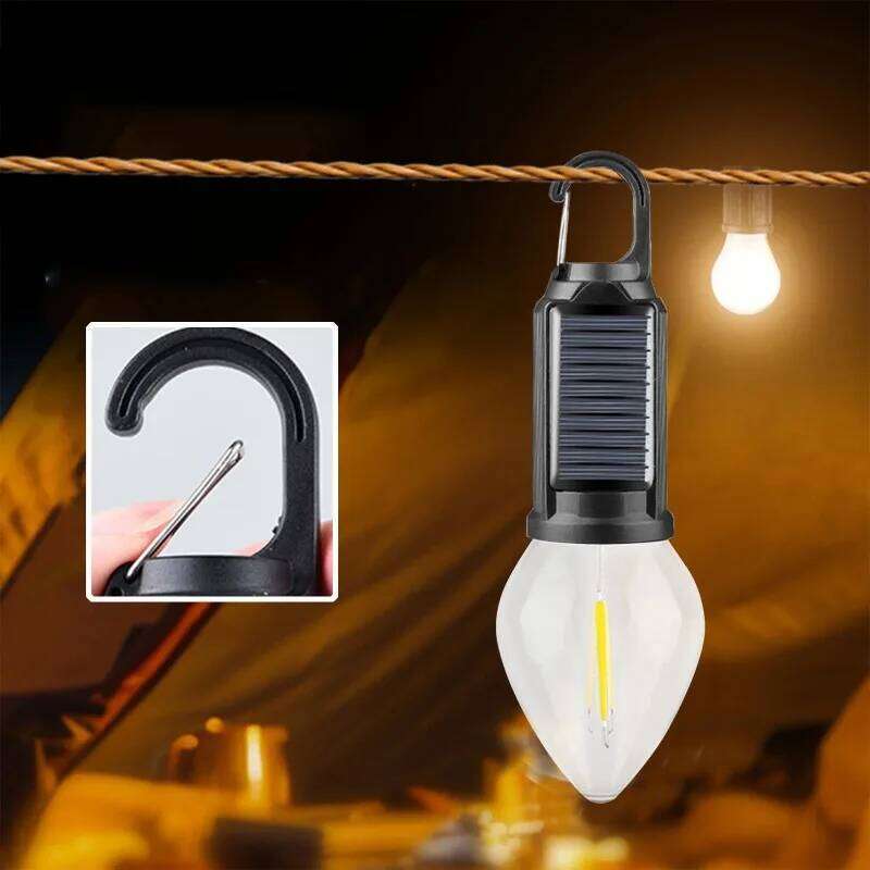 Adjustable Brightness Solar Camping Light Handheld Dual Power USB Rechargeable Lantern for Outdoor Emergencies Tents Boats S260302